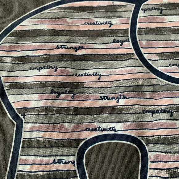 Ivory Ella Gray Inspirational Elephant T-shirt 100% Organic Cotton Size XS - Picture 9 of 10